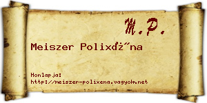 Meiszer Polixéna névjegykártya